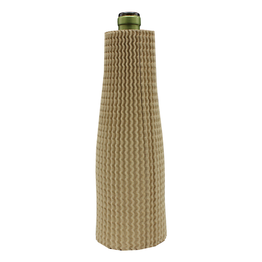 Protección tubular de cartón para botellas - Marrón