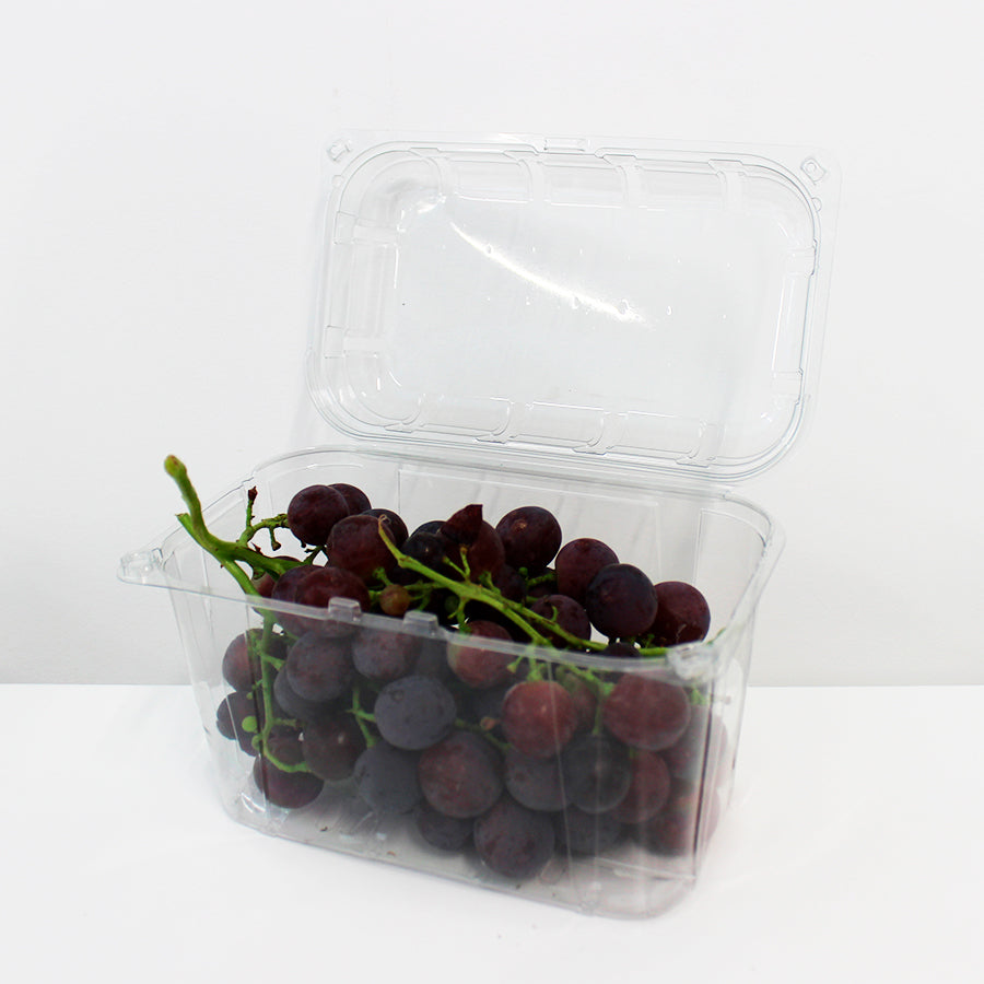 Cajas de PET para Fruta con Tapa Abatible - Transparente