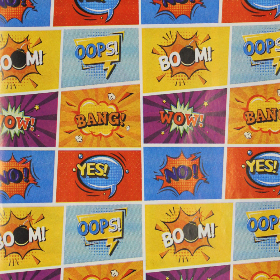 Coated Gift Wrap Roll - Multicolored - "Boom"