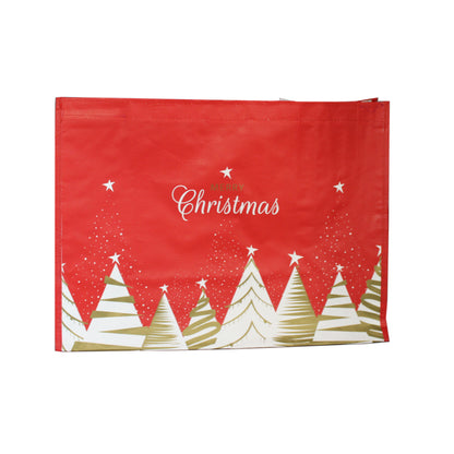 Sacos Polipropileno (PP) Woven Laminado - Plastificado Brilho - Vermelho e Ouro - "Natal"