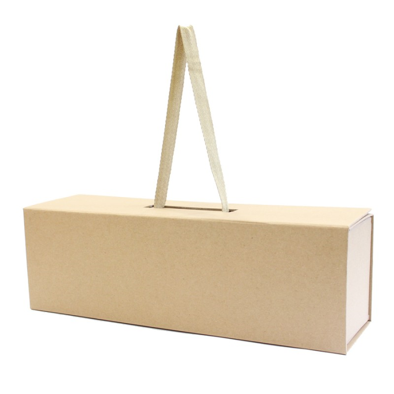 Caja Premium de Cartón de 1200g con Imán y Asa - Kraft