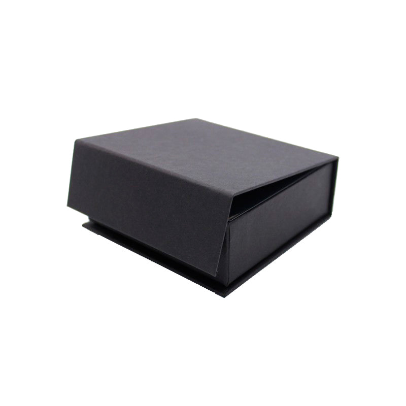 Caja Premium Tarjeta 1200g con Imán y Separadores para 4 Chocolates - Negro