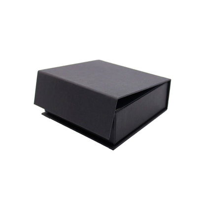 Caja Premium Tarjeta 1200g con Imán y Separadores para 4 Chocolates - Negro