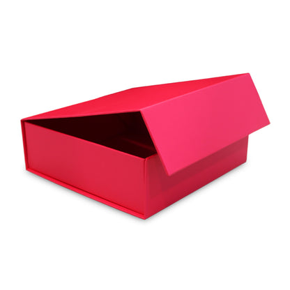 Caja Premium Tarjeta 1200g con Imán y Adhesivo - Plastificado Mate - Fucsia
