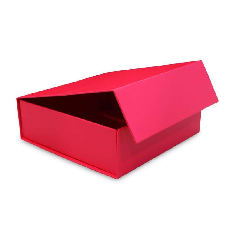 Caja Premium Tarjeta 1200g con Imán y Adhesivo - Plastificado Mate - Fucsia
