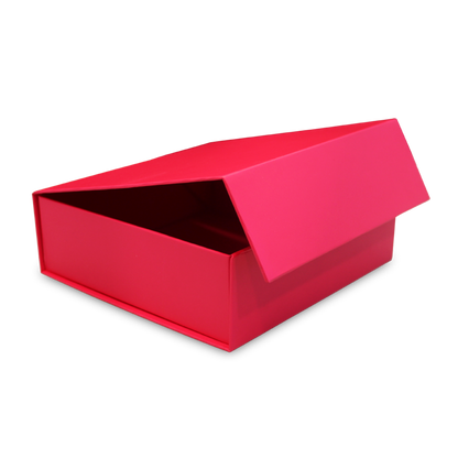 Caja Premium Tarjeta 1200g con Imán y Adhesivo - Plastificado Mate - Fucsia