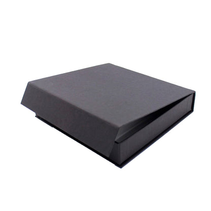 Caja Premium Tarjeta 1200g con Imán y Separadores para 4 Chocolates - Negro