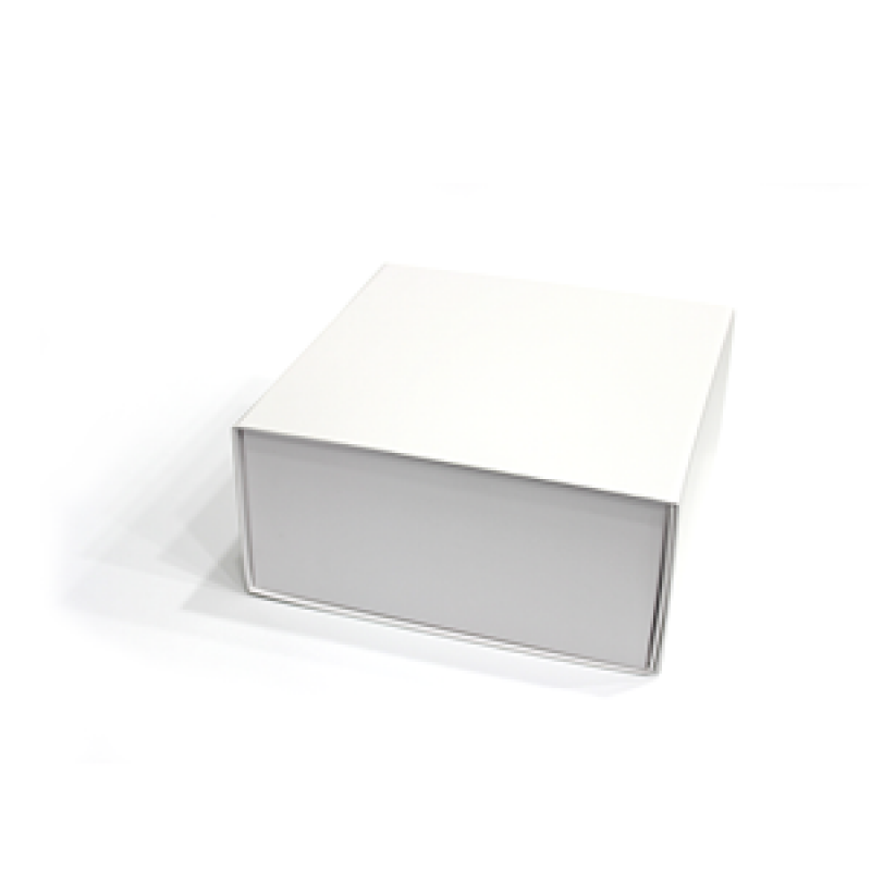 Premium Box Card 1200g with Magnet and Sticker - Matte Laminated - White