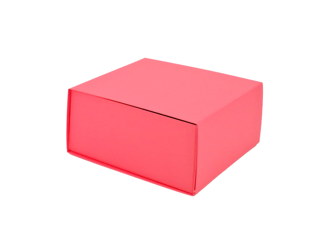 Caixa Premium Cartão 1200g com Iman e Adesivo - Plastificado Mate - Rosa