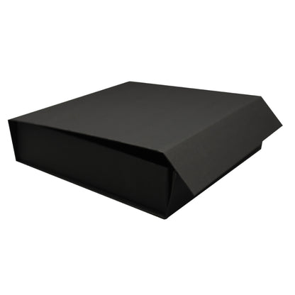Caja Premium Tarjeta 1200g con Imán y Adhesivo - Plastificado Mate - Negro