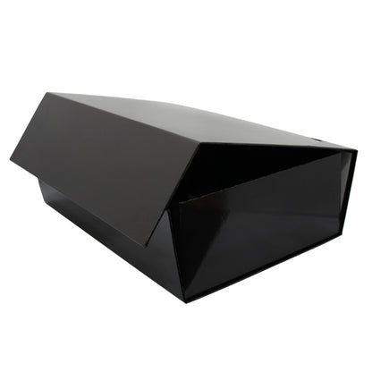 Caja Premium Tarjeta 1200g con Imán y Adhesivo - Plastificado Brillo - Negro