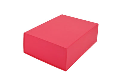 Caja Premium Tarjeta 1200g con Imán y Adhesivo - Plastificado Mate - Fucsia