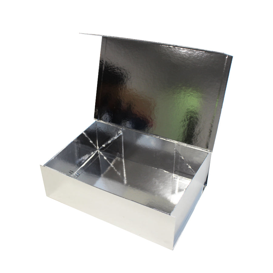 Premium Cardboard Box 1200g with Magnet and Adhesive - Silver