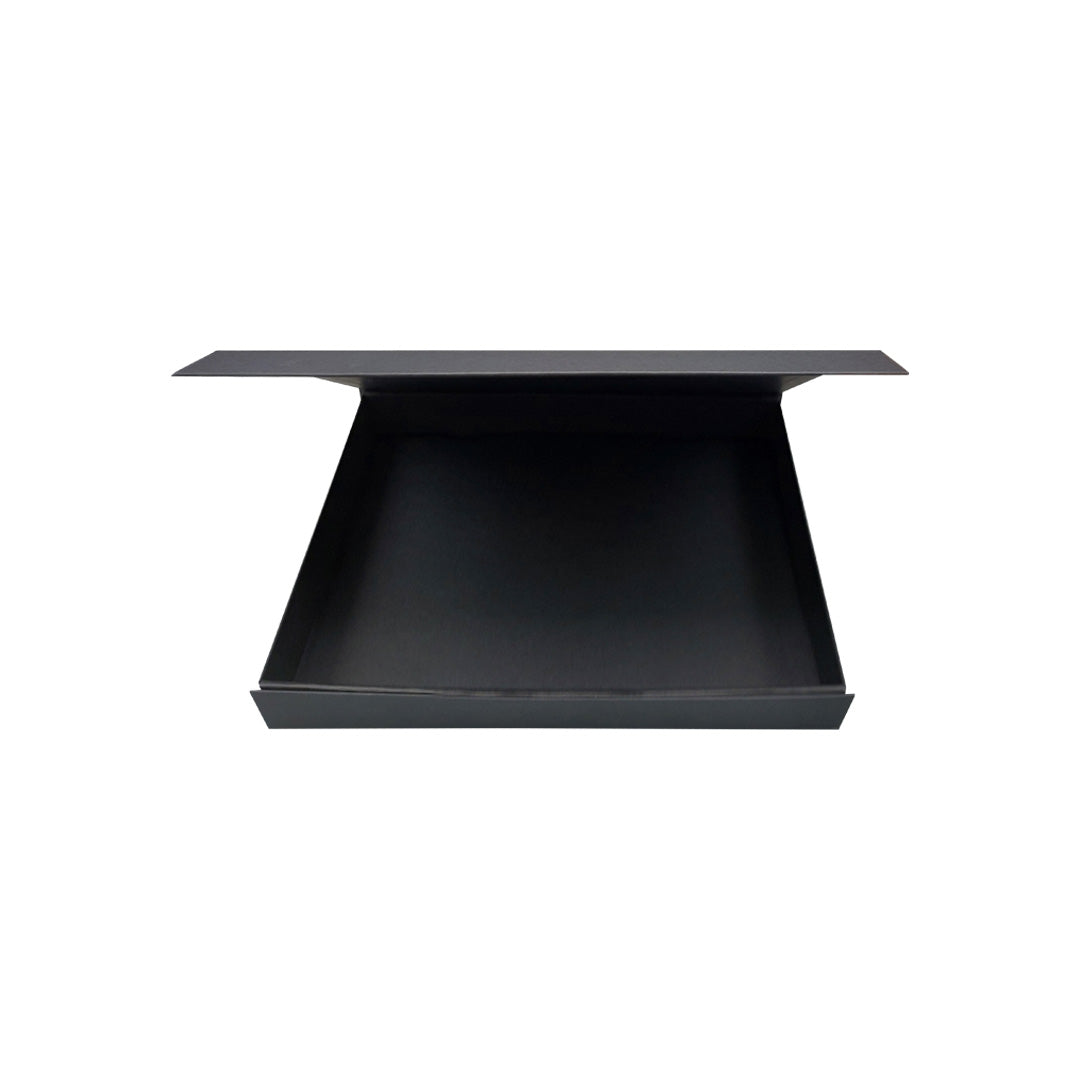 Caja Premium Tarjeta 1200g con Imán y Adhesivo - Plastificado Mate - Negro