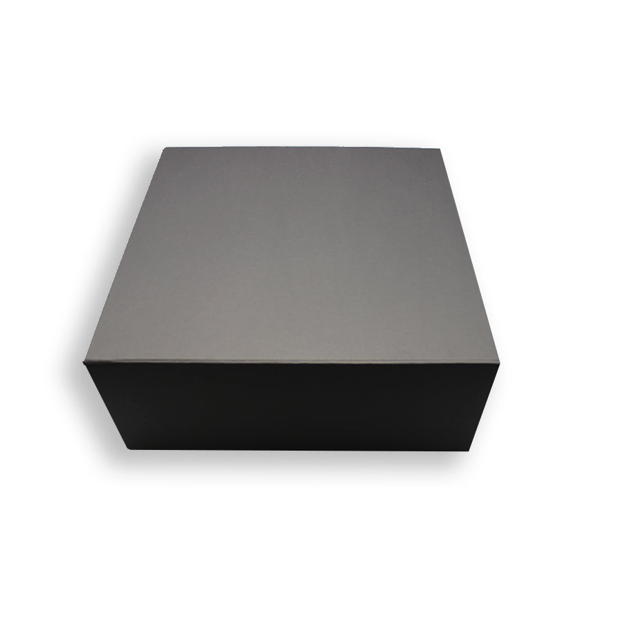 Caja Premium Tarjeta 1200g con Imán y Adhesivo - Plastificado Mate - Negro