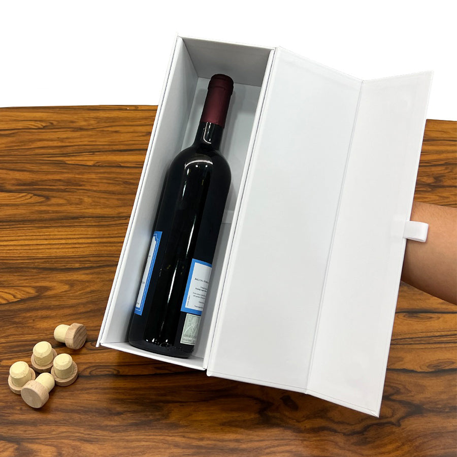 Premium Box Card 1200g with Magnet and Sticker - Matte Laminated - White