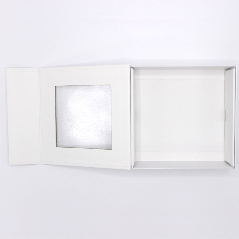 Premium Cardboard Box 1200g with Window and Magnet - Matt Laminated - White