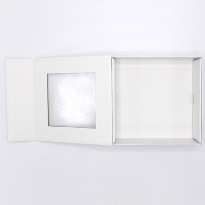 Premium Cardboard Box 1200g with Window and Magnet - Matt Laminated - White