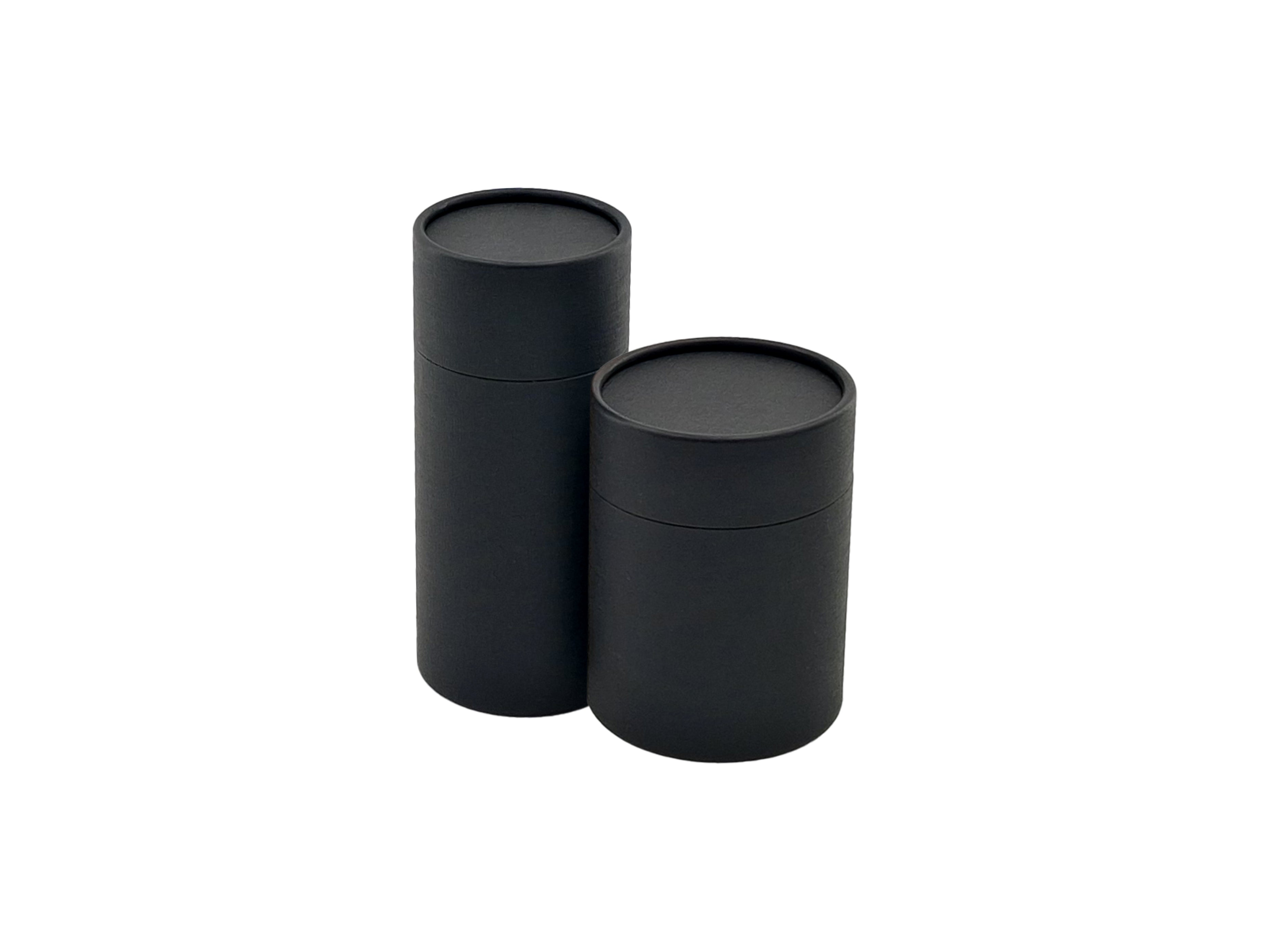 Caja redonda premium con tapa - Negro
