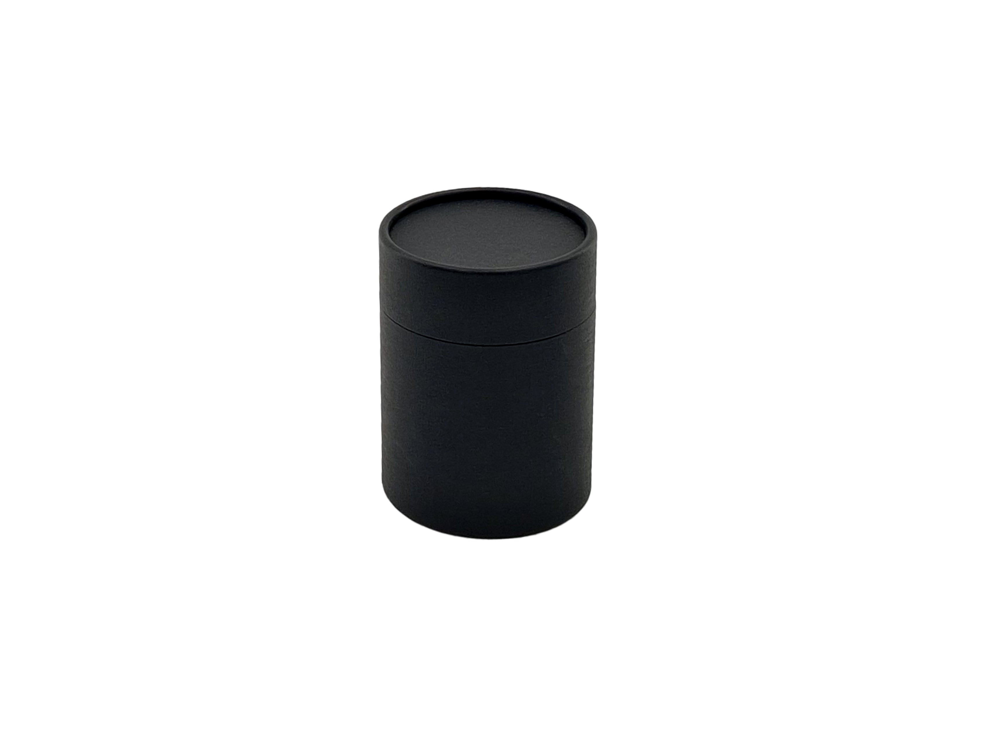 Caja redonda premium con tapa - Negro
