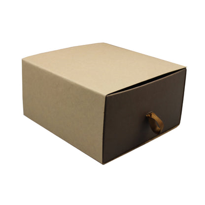 Caja Rígida con Funda y Cinta - Kraft y Marrón