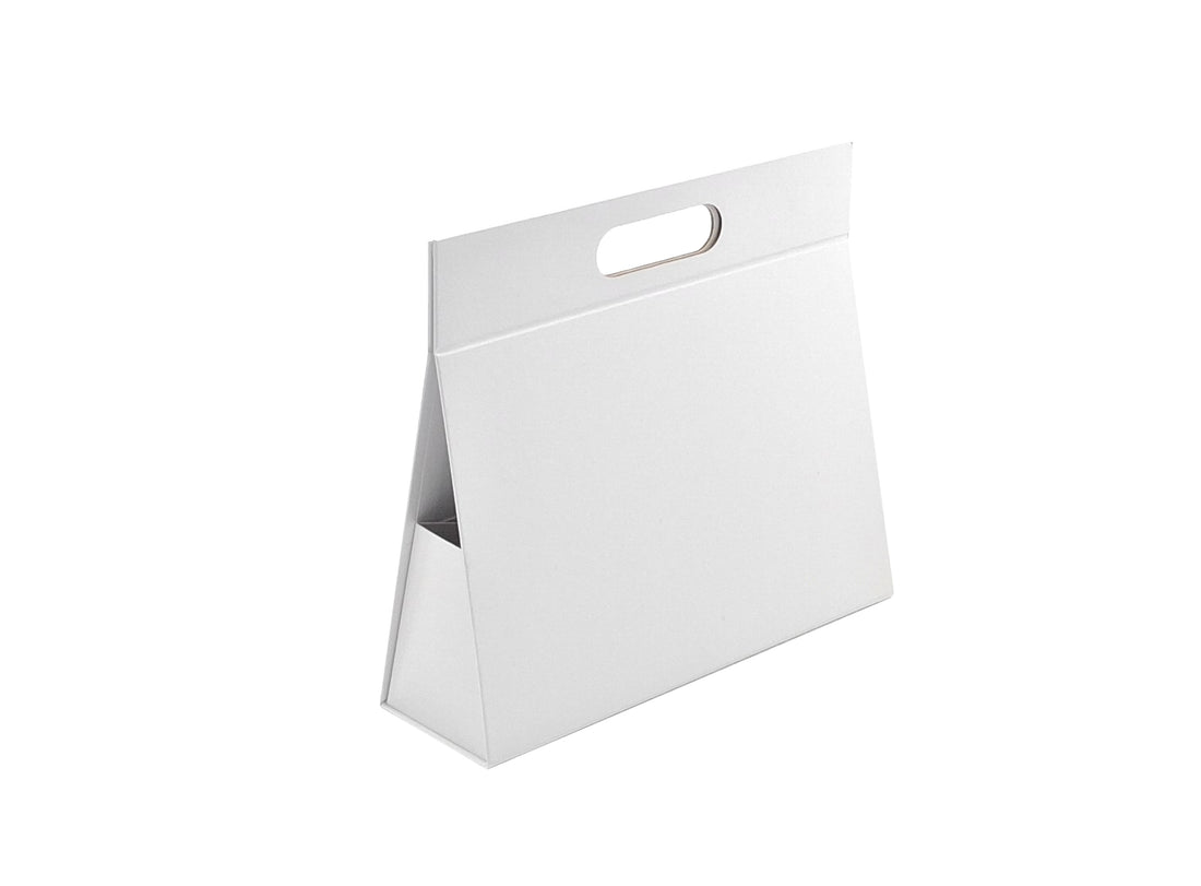 Caixa Mala Premium Triangular com Pega e Íman - Plastificado Mate - Branco