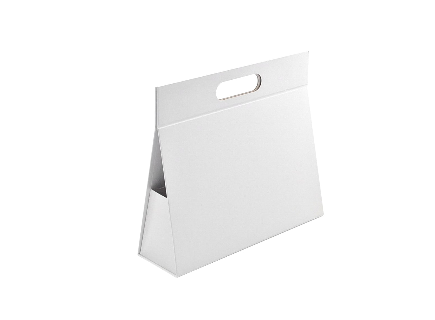 Caixa Mala Premium Triangular com Pega e Íman - Plastificado Mate - Branco
