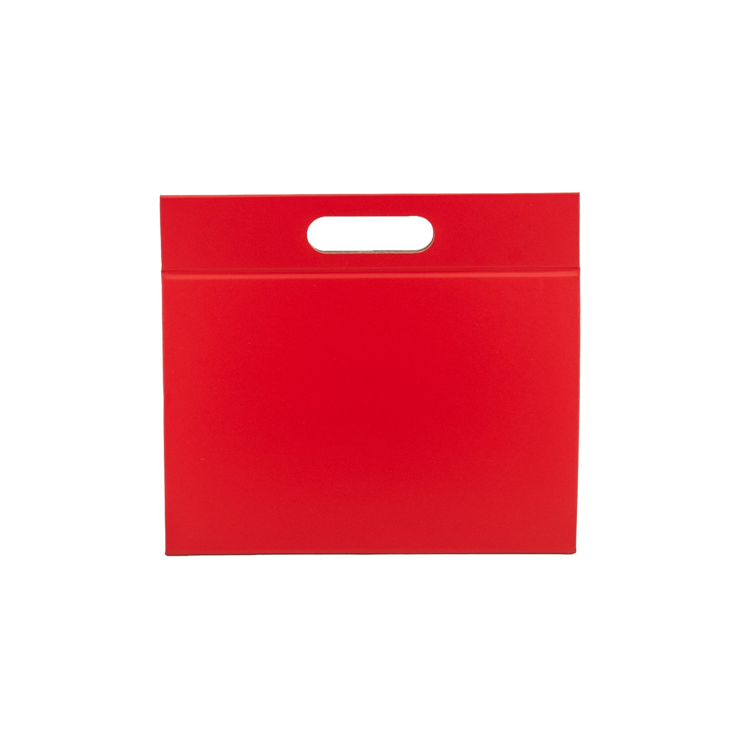 Caja Maleta Premium Triangular con Asa e Imán - Plastificado Mate - Rojo