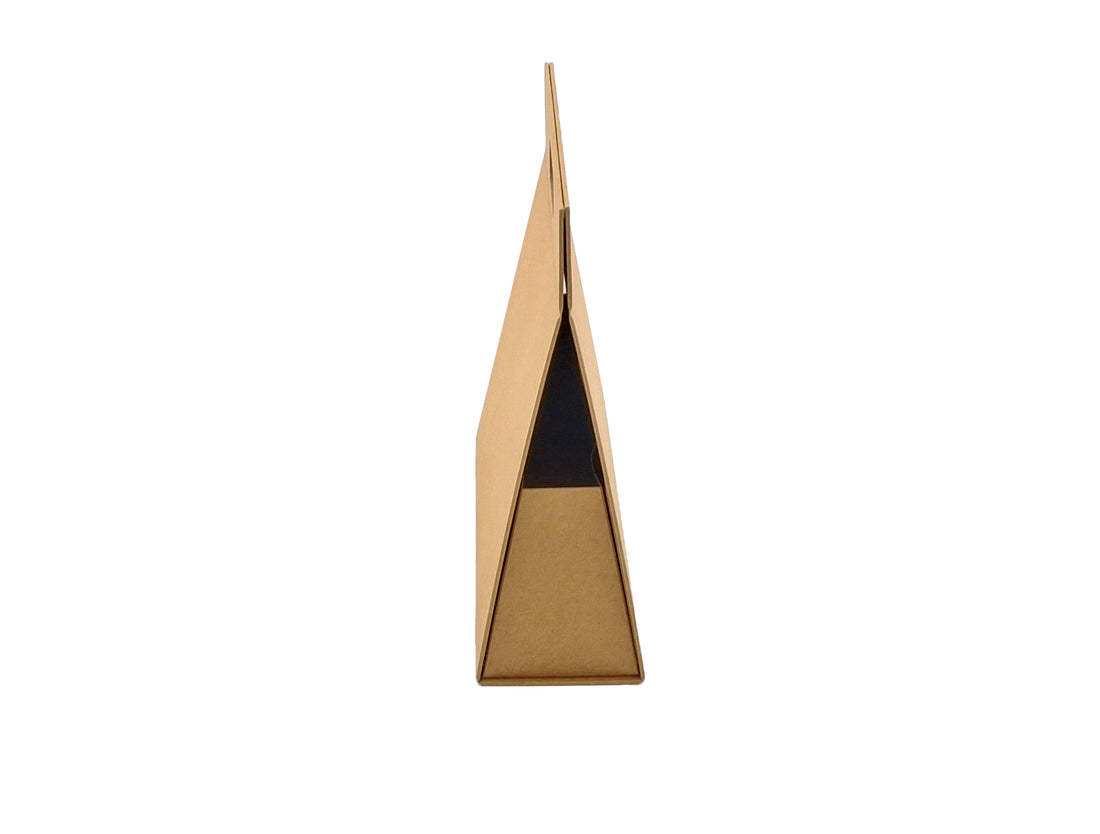 Caixa Mala Premium Triangular com Pega e Íman - Plastificado Mate - Kraft