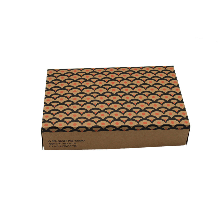 Cajas Personalizadas Take-Away para Sushi 275g - Kraft y Negro