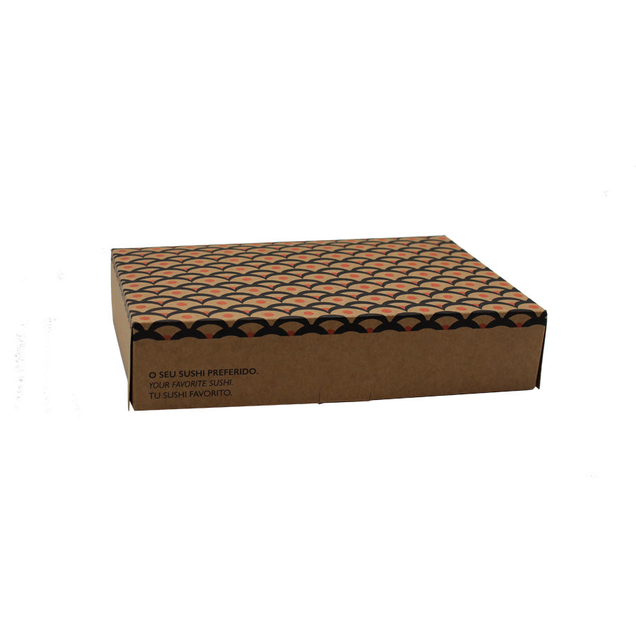 Cajas Personalizadas Take-Away para Sushi 275g - Kraft y Negro