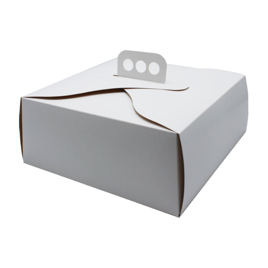 Pastry Boxes with Lined Interior and Handle - White