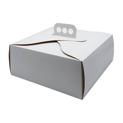 Pastry Boxes with Lined Interior and Handle - White