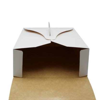 Pastry Boxes with Lined Interior and Handle - White