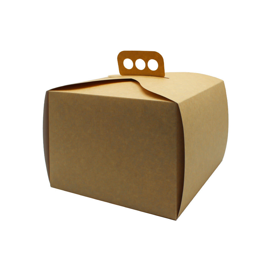 Pastry Boxes with Laminated Interior and Handle - Kraft