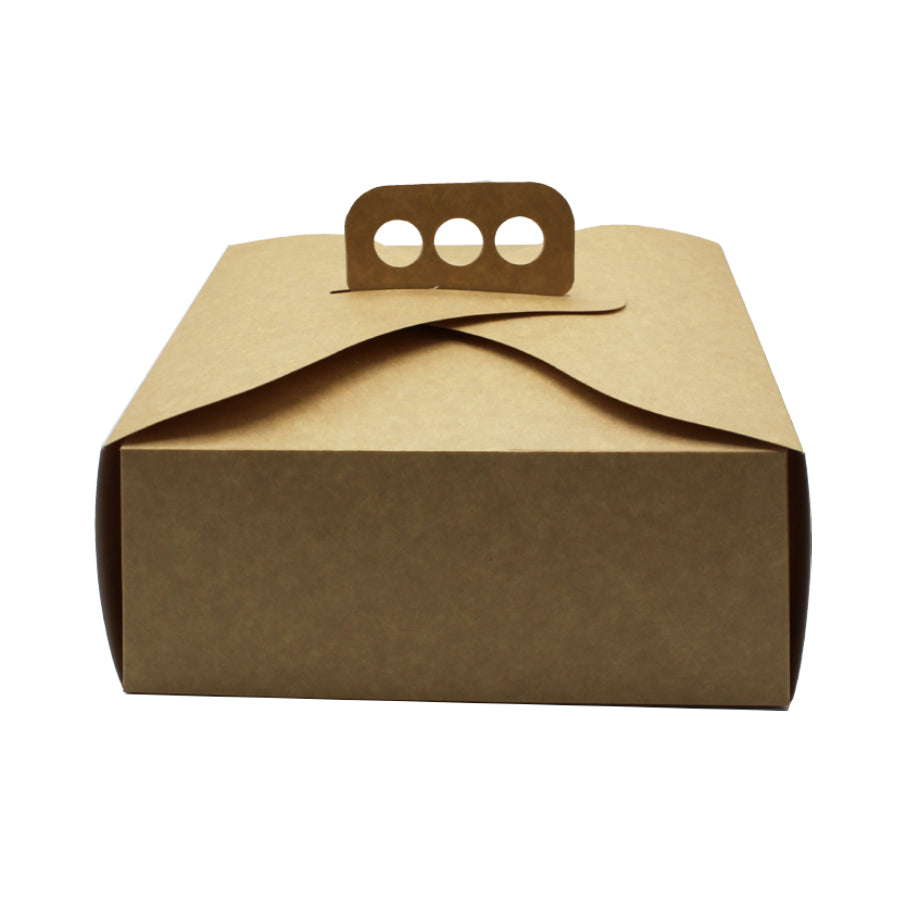 Pastry Boxes with Laminated Interior and Handle - Kraft