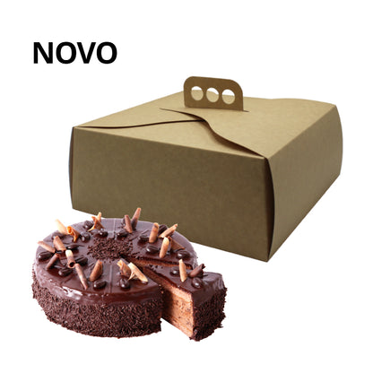 Pastry Boxes with Laminated Interior and Handle - Kraft