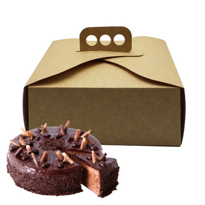 Pastry Boxes with Laminated Interior and Handle - Kraft