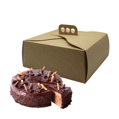 Pastry Boxes with Laminated Interior and Handle - Kraft