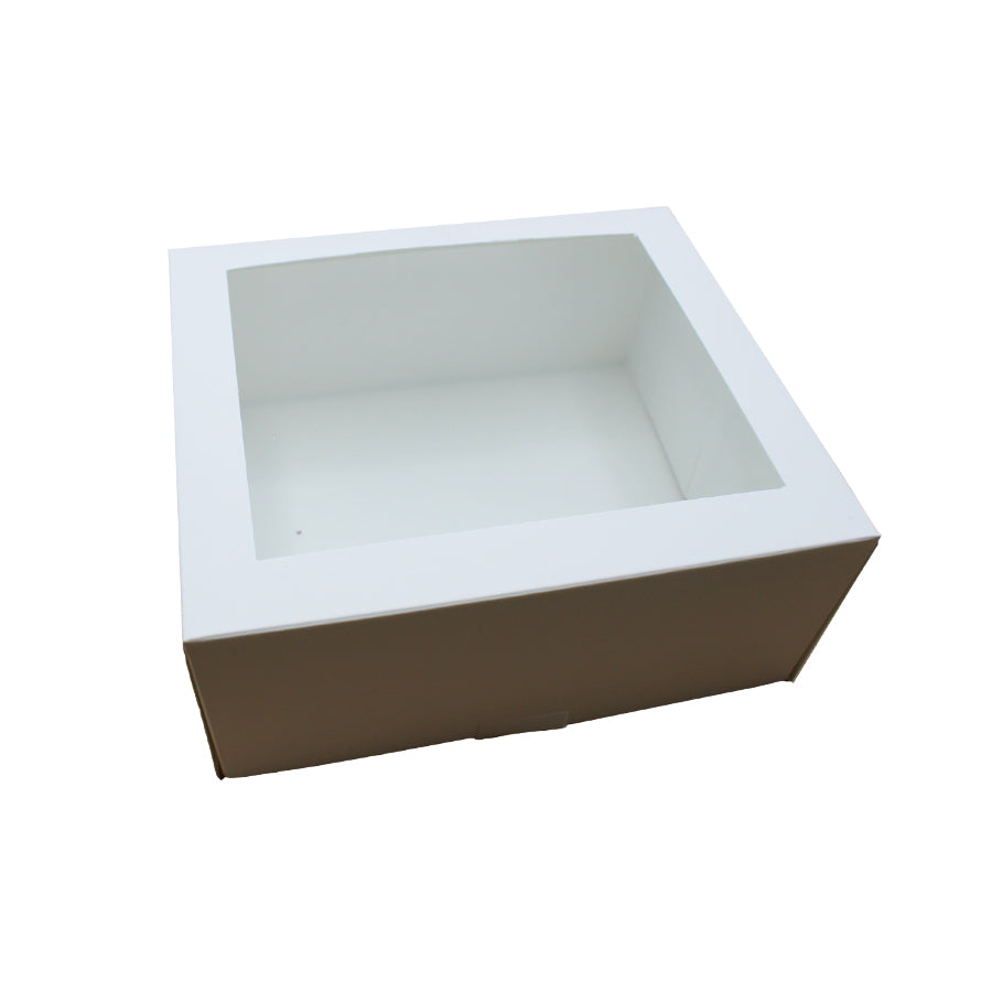 Cardboard Boxes 250g with Window and Hinged Lid - White