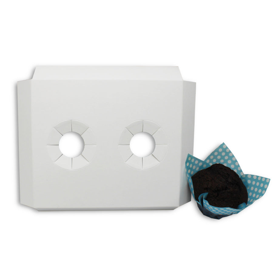 Bases em Cartolina 250g para 2 Queques - Branco