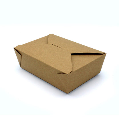 Kraft American Boxes for Take-Away with Plasticized Interior