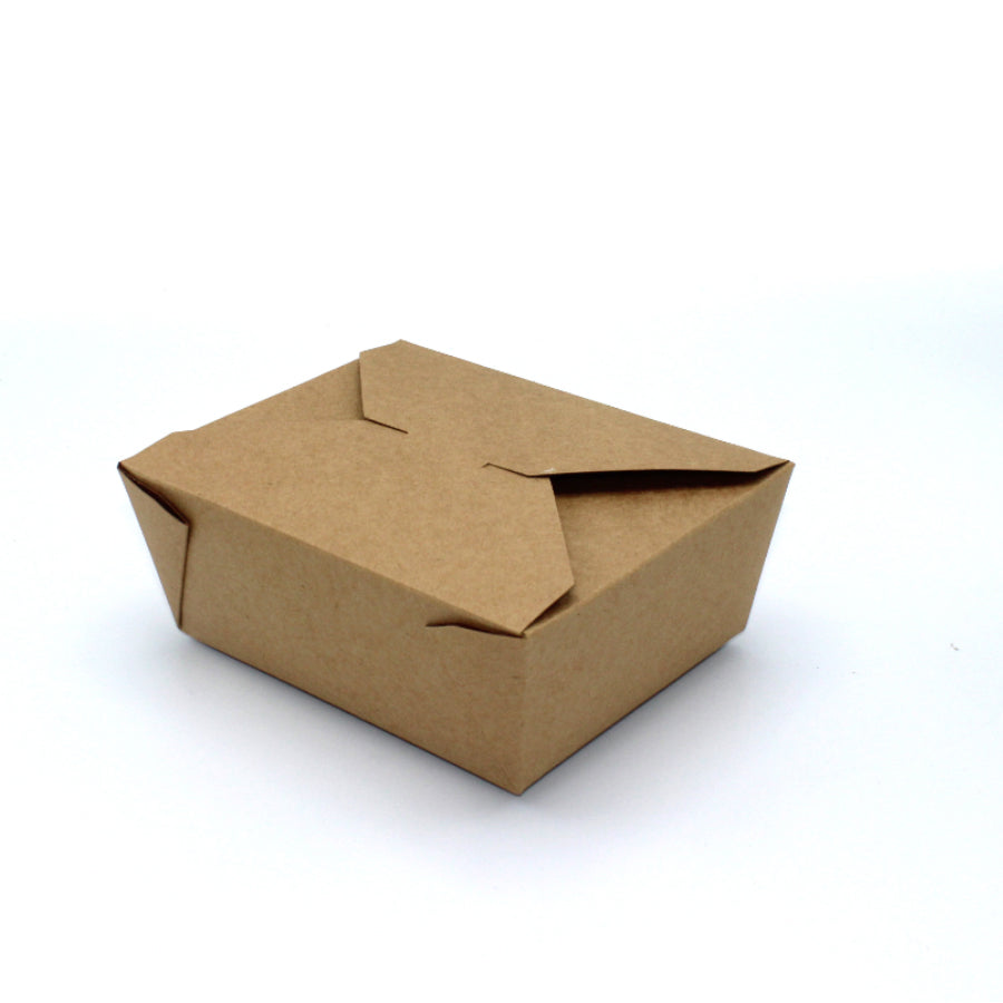 Kraft American Boxes for Take-Away with Plasticized Interior