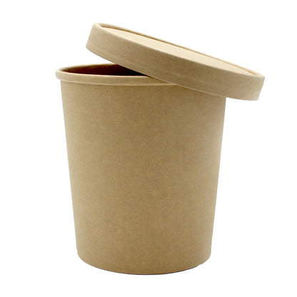 Envases para Sopa con Tapa y Fondo - Kraft