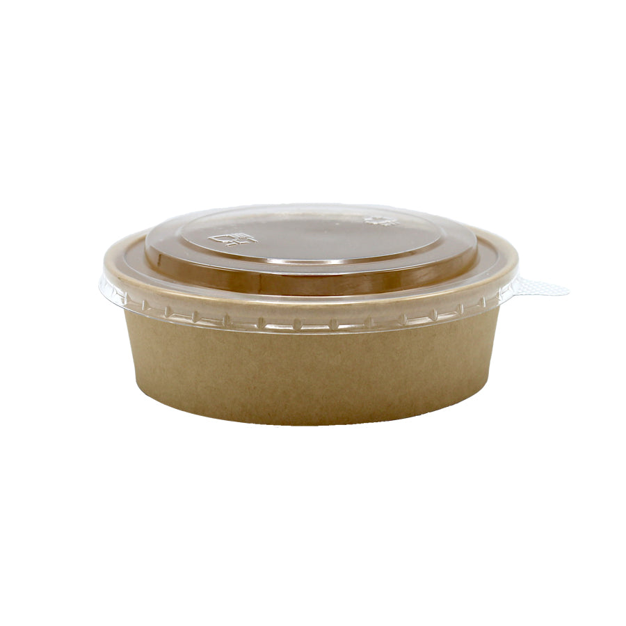 Embalagens Saladeira com Tampa e Fundo - Kraft e Transparente