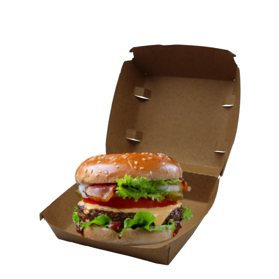 Cajas Take-Away con Tapa - Kraft