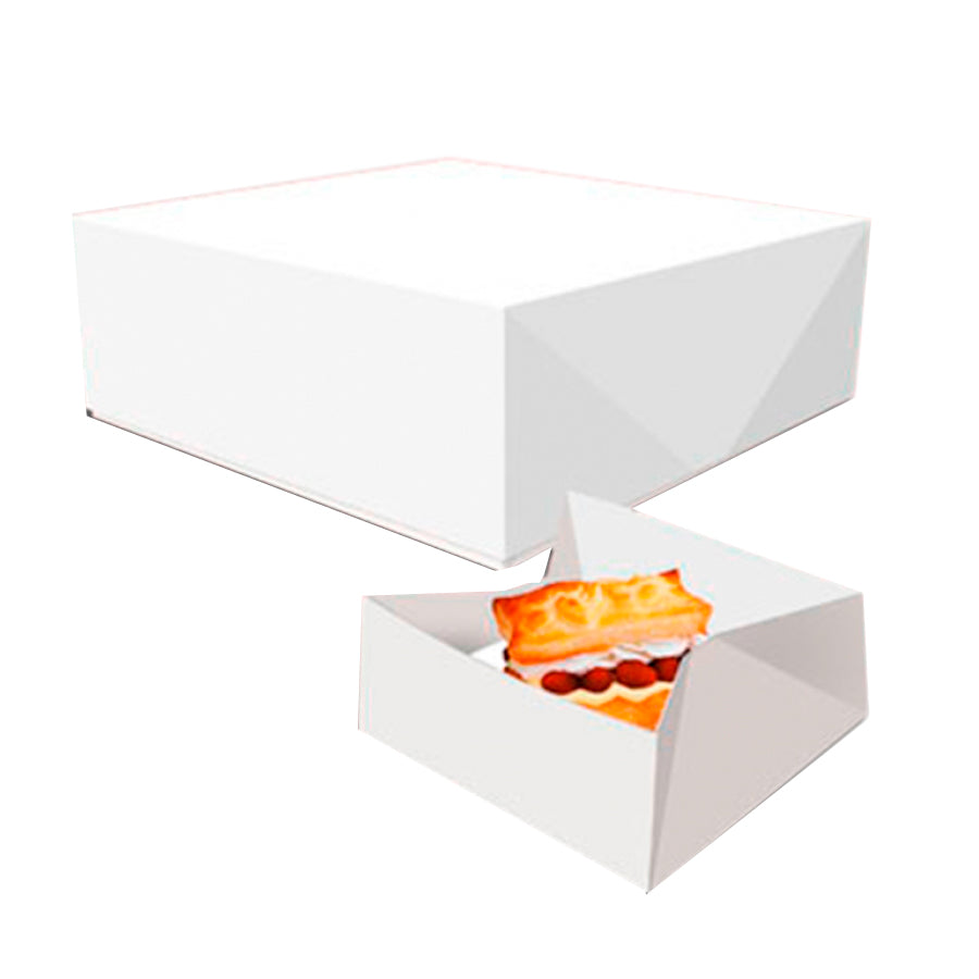 Folding Cardboard Boxes for Cakes - White