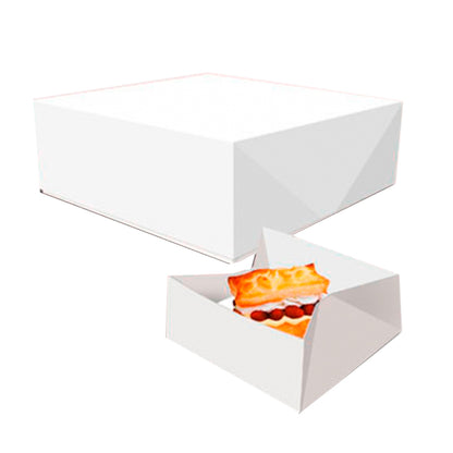 Folding Cardboard Boxes for Cakes - White