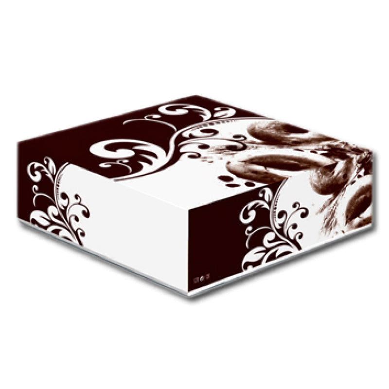 Folding Cardboard Cake Boxes - White and Brown