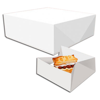 Folding Cardboard Boxes for Cakes - White